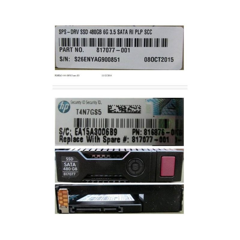 Hewlett Packard Enterprise 480GB hot-plug SSD 3.5 Inch Hewlett Packard Enterprise 480GB hot-plug SSD 3.5 Inch